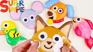 Can You Find The Cat? | super simple songs clay cracking ASMR 122 #183