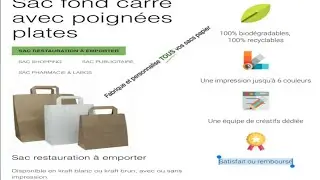 GARANT TRIUMPH 5QT Sac Fond Carr&eacute; Avec Poign&eacute;es plates