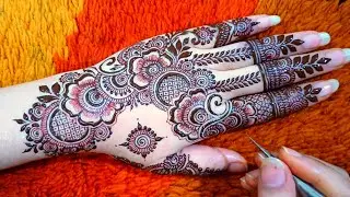 Beautiful and stylish mehandi design for back hand|New latest bridal mehndi design |Mehndi ki design