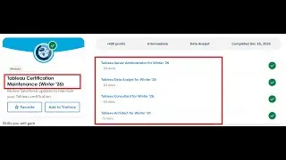 Tableau Certification Maintenance (Winter '26) | Salesforce