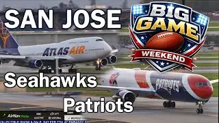 KSJC LIVE |  FEB 1, 2026 | BIG GAME TEAMS ARRIVE AT SAN JOSE INT AIRPORT  LIVE STREAM WEBCAM IRL
