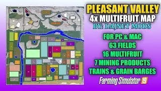 Pleasant Valley Map (By: Dajnet Mods) Map Review Farming Simulator 19