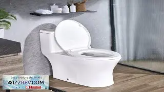 VEVOR One Piece Toilet Elongated Toilet Vortex Dual Flush 1.0 1.28 GPF Toilets
