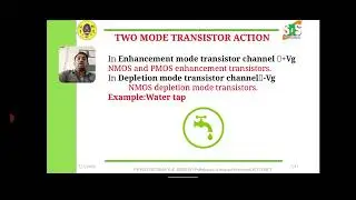 Basic MOS transistor action & CMOS fabrication P WELL process