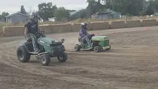 Lawnmower racing. 
