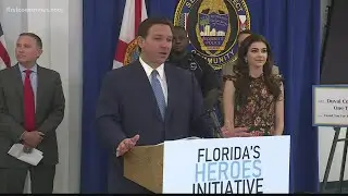Gov. DeSantis makes stop in Jacksonville to give bonus checks to first responders