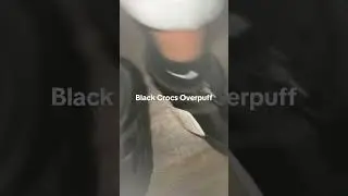 Black Crocs Overpuff Shorty Shoe Try On #sneakerhead #crocs #fypyoutube #shortsfeed #viral #bigshoe