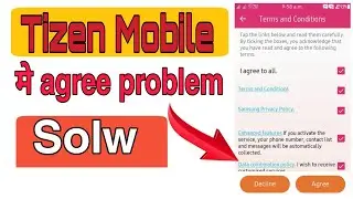 Tizen mobile agree problem solw || Samsung z2,z3 in Hindi