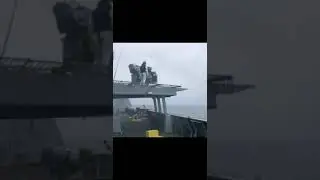 Type 45 destroyer HMS Dauntless conducts 30mm cannon drill on the south coast