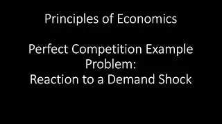Micro Econ: Perfect Competition Demand Shock