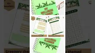 Cute wellness planner set ☘️|#shorts#printable#journalpages #wellnesscheck #organization#cuteplanner