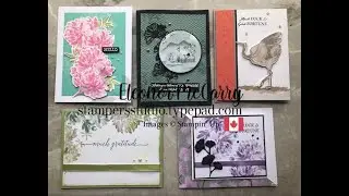 Crane of Fortune Stamp Set, 5 card ideas!