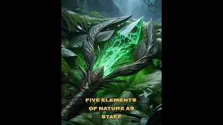 Five Elements of Nature as Staff #ai #air #water #space #fire #earth #nature #elements