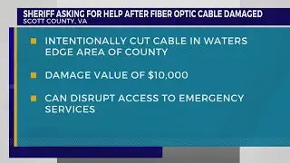 Authorities investigating after fiber optic cable cut in Scott County