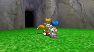 Petting a Chao in Sonic Adventure 2 as Tails