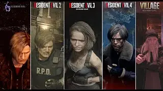 BEST Low Health Animation RE2R Vs RE Vs RE4R Vs RE6 Vs RE Village| Comparison