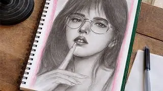 Silent Beauty  Hyper Realistic Pencil Portrait 🔥