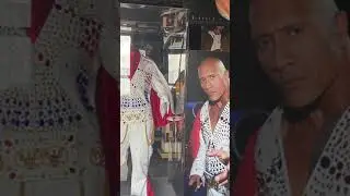 The rock dressed as Elvis Presley!!!!!!!