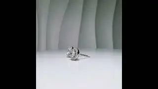 Round Brilliant Diamond Halo Stud Earrings 1ct Each #guineveregallery  #jewelry #earrings