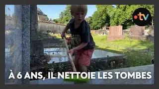 Insolite : un enfant de 6 ans nettoie les tombes à Ancy-Dornot en Moselle