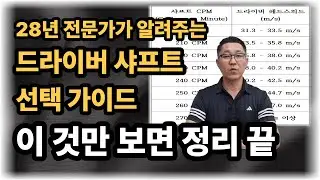 전문가가 알려주는 샤프트 선택 가이드