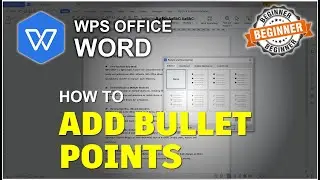 WPS Office How To Add Bullet Points Tutorial