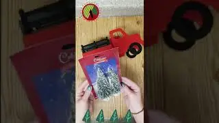 Super Easy DOLLAR TREE Christmas Red Truck #Shorts
