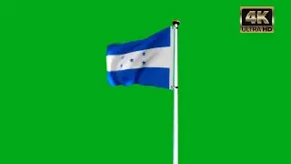 honduras flag waving green screen 4k free download