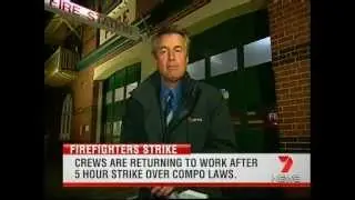 Fire Strike - NSW in Crisis - CH 7 TV News 21st June 2012