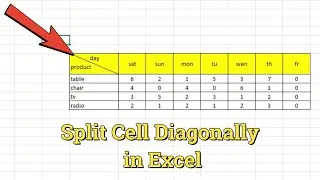 Split Cell Diagonally in Excel