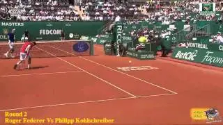 Roger Federer Vs Philipp Kohlschreiber - Monte Carlo Rolex Masters (Round 2) [RFTV 2.0]