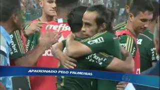 Apaixonado pelo Palmeiras recebe surpresa de ex-jogador Evair