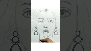 Maa kali drawing for beginners | Kali Mata drawing easy | Mahakali drawing #shorts