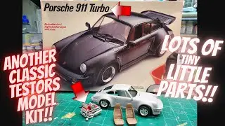 Крошечные детали и тонкое терпение!! Набор для сборки модели Porsche 911 Turbo 1985 года от Testors в масштабе 1:24.
