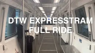 DTW ExpressTram Full Ride Interior View And Side View 