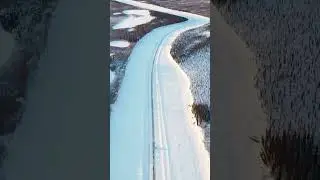 driving the Mackenzie Delta ice road in the Canadian Arctic #arctic #travel #vanlifecanada
