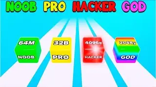 🤯WOW 🤯 Jelly Run 2048 | NOOB | PRO | HACKER | GOD 🪼 Unlimited Max level Gameplay Speed Run 🔴