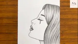 How to draw girl crying || Sad girl drawing easy step by step