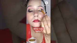 How to apply glitter without glue/glitter eyeshadow kaise lagaye?#shortvideo#shortsviral#ashortaday