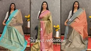 Beautiful Linen Tissue Saree's Collections 🥰 Shop Now 🛍