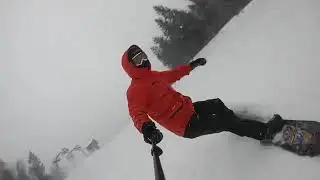 Snowboarding fail. Free ride
