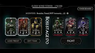 MK Mobile Elder Wind Tower New Update Gameplay Boss Stage 170-170 And Rewards.