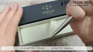 Parker Jotter Stainless Steel Chrome Trim Ballpoint Pen - Unboxing & Engraving, Laser Engraved Pens