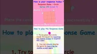 Response Game - Circle Series 142 [Level 7] #Short #brainexercise #mindexercises #mentalexercise