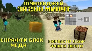 10 ЧЕЛЛЕНДЖЕЙ за 200 МИНУТ! (#11)|10 CHALLENGES in 200 MINUTES| Майнкрафт | в майнкрафте| майн|