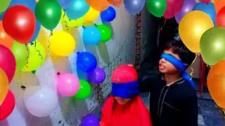 😁FUN BALLOON POP COMPILATION😁Very great balloon khel😁