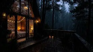 Rain Sounds Outside Window at Night Bedroom 🌧 | Pure White Noise to Block Distractions (3H)