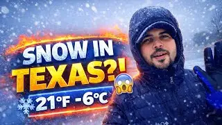 Texas me snowfall?! ❄️🔥 Jo sapne me bhi nahi socha tha, wo aaj camera me kaid ho gaya 😱🇺🇸