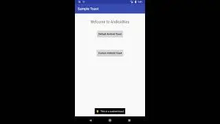 Android Toast Message Output (Implementation in Java and Kotlin)