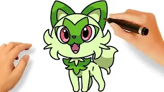 CÓMO DIBUJAR A SPRIGATITO FACIL - TUTORIAL PASO A PASO | DIBUJANDO POKÉMONS